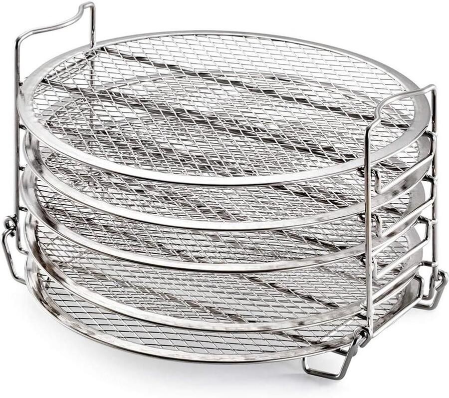 Dehydrator Rack van Roestvrij Staal voor Voedsel Drogen Grill Stand en Air Fryer Ondersteuning Eenvoudige Installatie en Duurzaam Ontwerp