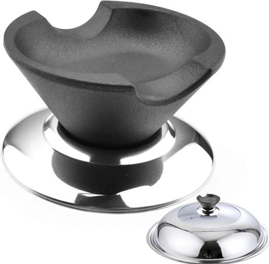 Deksel handvat Pannendeksel knop Koken met gemak Hittebestendig bakeliet 3.5 tot 4.5 cm Zwart