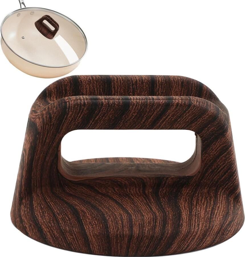 Deksel Handvat Vervanging Pan Knop Veilig Koken Hittebestendig Isolatie 6.8 x 6.6 cm Donkerbruin