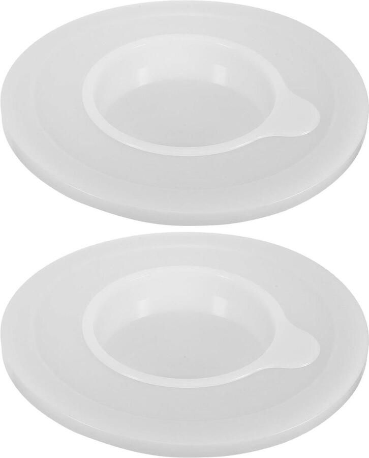 Deksel voor Mengkom Mixer Accessoire Spatdeksel Bakken en Mixen Centrale Inschenkopening 25x25x1 cm Wit