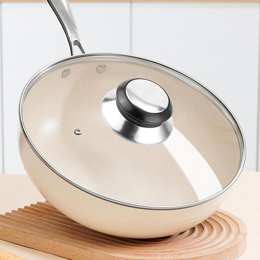 Dekselknop voor Pannen Pan Knop Pot Handvat Koken en Bakken Anti-Scalding Ontwerp 1 Stuks Zilver