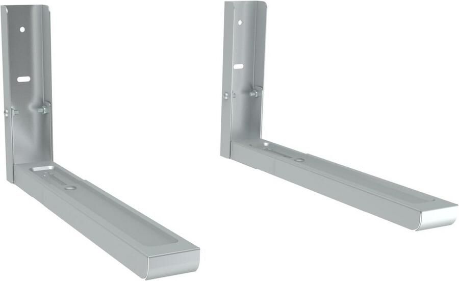 DeleyCON Universal Magnetronbeugel Muurbeugel Magnetron tot 35 Kg Uitschuifbaar tot 48 3 cm Bakoven Muurbeugel Grilloven Koffiezetapparaten Zilver