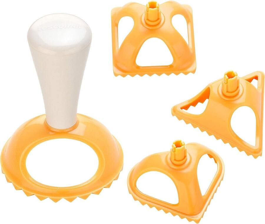 Delicia Ravioli-vormer kunststof wit-geel 6 5 cm