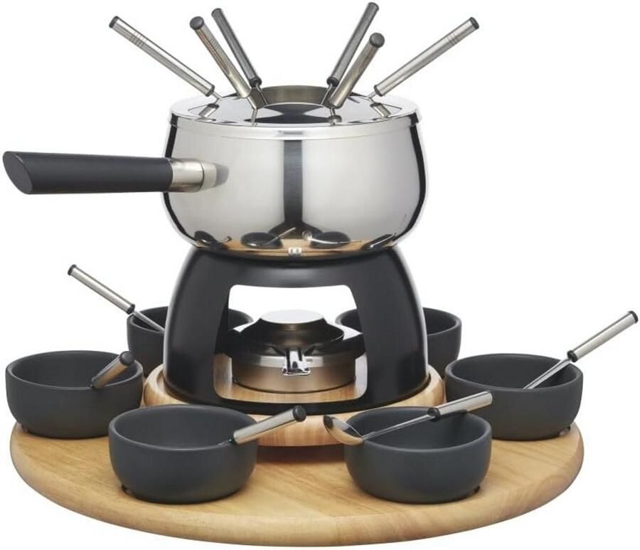 Deluxe Fondueset met Draaiplateau 22-delig