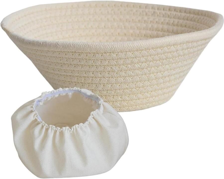 Desem Rijsmand Brood Fermentatie Kom Ambachtelijk Brood Bakken Ademend Katoen Touw 20.8 cm breed Natuurlijk