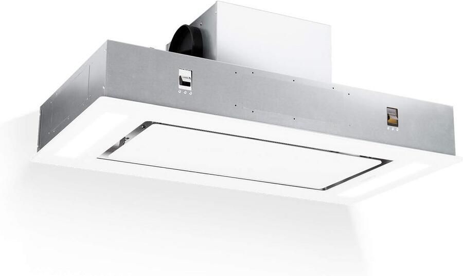 Design Afzuigkap voor Kookeiland Plafondmontage 45 cm Kubus LED Verlichting Touch Control