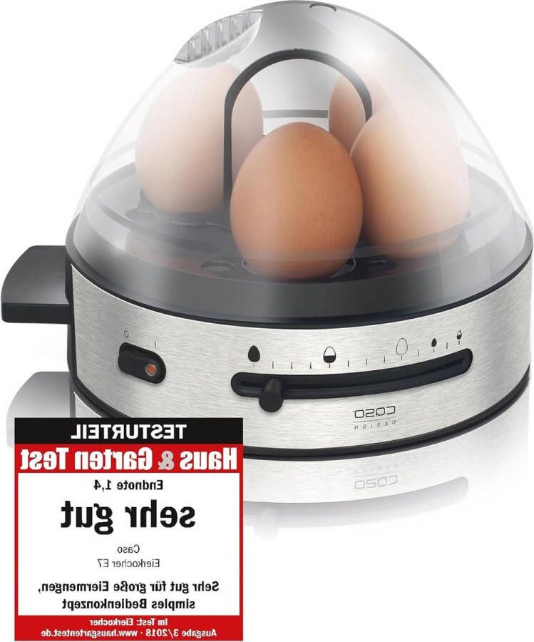 Design elektronische eierkoker voor maximaal 7 eieren met uitneembare eierhouder 13 kookstanden BPA-vrij incl. maatbeker en eipicker 14 cm l x 18 cm b x 20 5 cm h