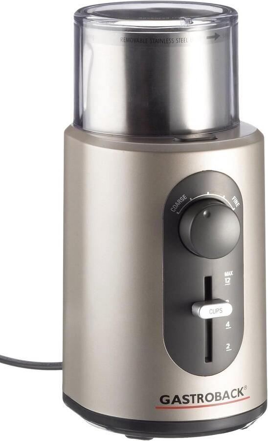 Design Koffiemolen met Roestvrij Stalen Snijmes en 5 Maalgraden voor Filterkoffie tot Espresso