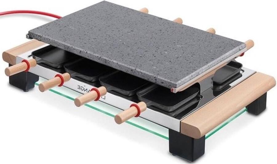 Design Raclette Hete Steen Grill Gezellig Tafelen 8 Persoons Capaciteit 1000 Watt Multicolor