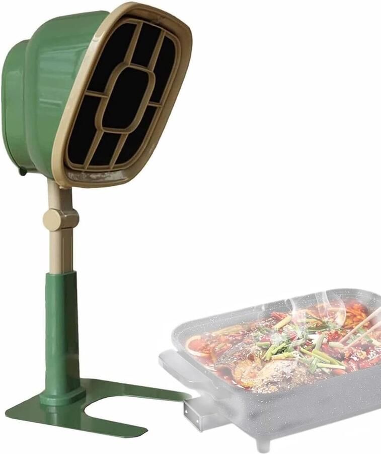 Desktop Afzuigkap Mini Afzuiger Koken Binnenshuis Verstelbare Hoogte 30cm Breed Wit