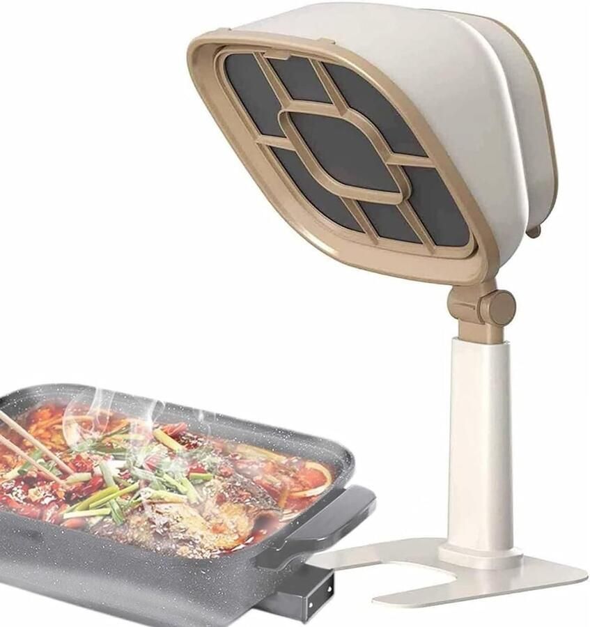 Desktop afzuigkap Mini afzuiging Frisse keuken Verstelbare hoogte 3200 RPM Crème
