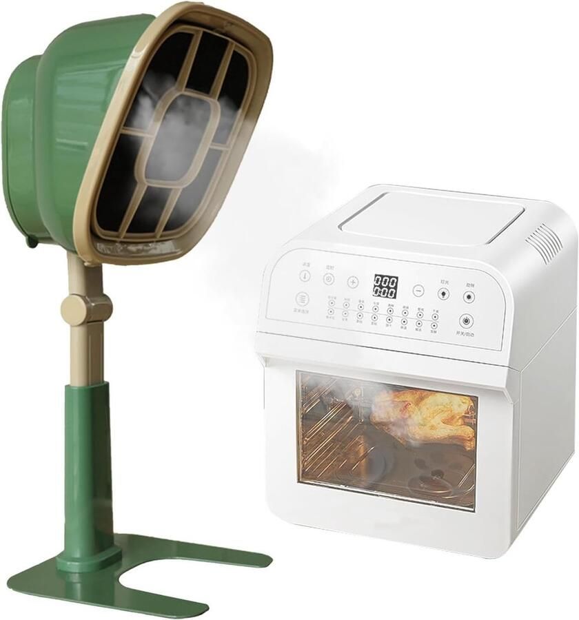 Desktop Afzuigkap Mini Kookkap Keuken Lucht Zuiveren Verstelbare Hoek 3200 RPM Groen