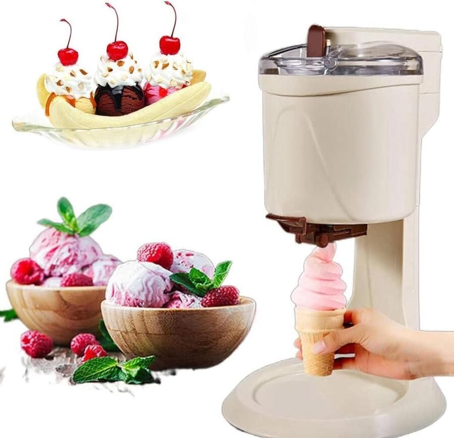 Dessert Maker IJsmachine Sorbetmaker Gezonde Desserts Maken Met Ingebouwde Vriezer 1000 ml Capaciteit Fruitkleuren