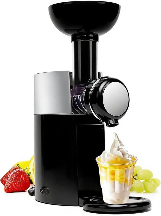 Dessertmaker Ijsmachine Sorbetmaker Gezonde Desserts Maken Eenvoudig Te Monteren 30x10x10mm Zwart