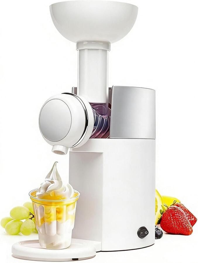 Dessertmaker Ijsmachine Thuis Gezonde Desserts Maken Eenvoudig te Monteren 40L x 10B x 10H mm Wit
