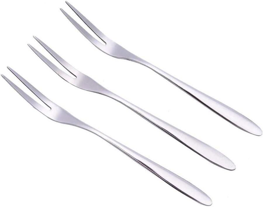 Dessertvorken Set Kleine Vorkjes Luxe Dineren 304 Roestvrij Staal 10 Stuks Zilver