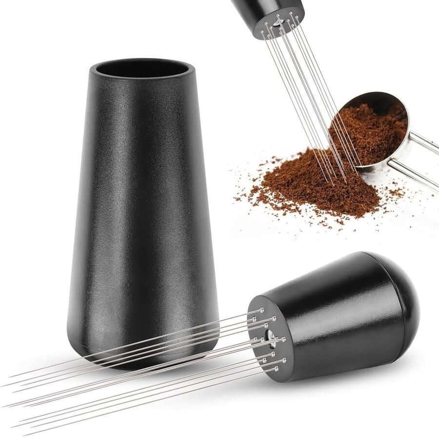 Detachable Coffee Distributor met Stand en 12 Espresso Needles 0.4mm WDT Tool voor Perfecte Espresso Extractie en Verdeling