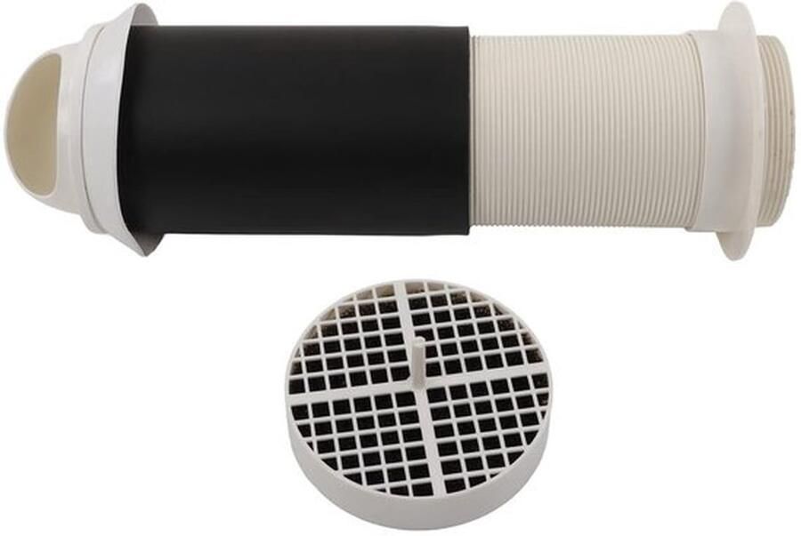 Deur Middel van Wandventilatiekit Ventilatie Passeert de Ventilatieklep met Schermgaas Deur Muurluchtkap Luchtuitlaat voor Huisventilatie Uitlaatkap Afzuigkap Accessoire (75 mm (geperforeerd 95)) - Foto 1