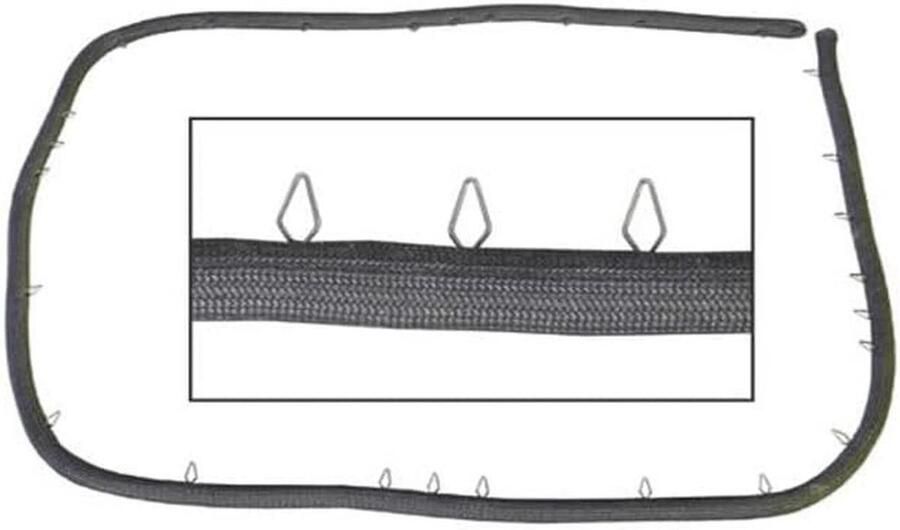 Deurafdichting Oven Ovenrubber Ovenstrip Ovenonderhoud Origineel Onderdeel Standaard Maat Zwart