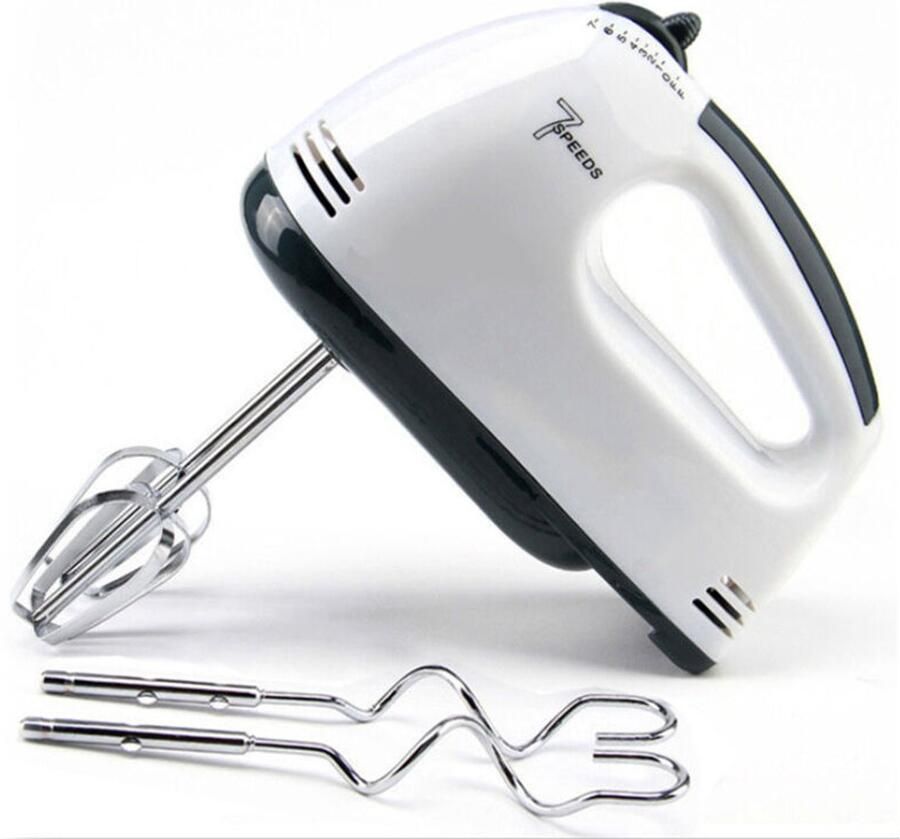 Deze elektrische handmixer met 7 snelheden mengt automatisch eieren en bloem geschikt voor het bakken van brood en gebak