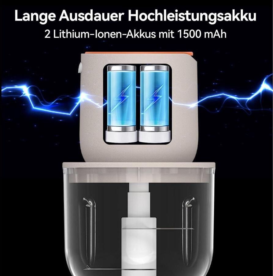 Deze groentesnijder snoerloze elektrische keukenmachine en miniblender wordt geleverd met een glazen kom van 600 ml en kan worden gebruikt voor het verwerken van vlees groenten uien knoflook fruit en noten