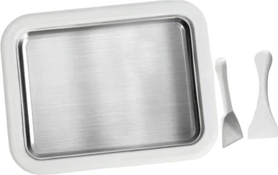 Deze ijsrolmachine compleet met dessertplateau en snelkoelplaat is ideaal voor het maken van ijsrollen softijs smoothies bevroren yoghurt sorbet en gelato