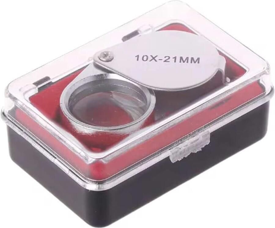 *** Diamantloep Vingerloep Triplet Jewelers Loupe (vergroot 10x) Pocket Vergrootglas Opvouwbaar Zakloep Juweliersloep van Heble ***