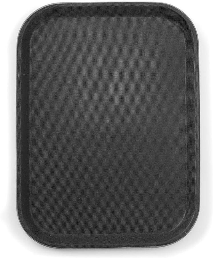 Dienblad Rechthoekig Serveerschaal PP Buffet Presentatie Verhoogde Rand 255x355mm Zwart