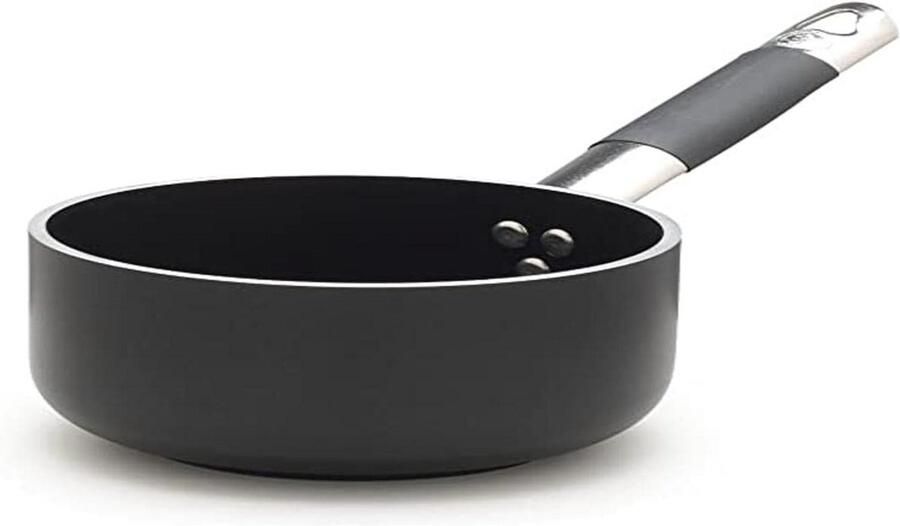 Diepe Aluminium Pan met Stevige Buisvormige Handgreep 20 Cm Geschikt voor Inductie