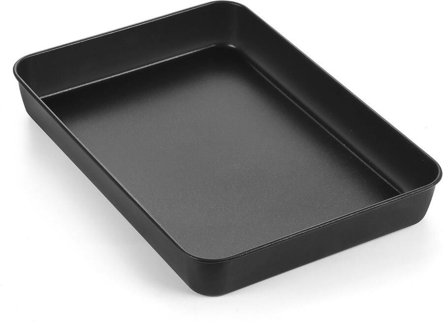 Diepe Bakplaat Roestvrij Staal met Antiaanbaklaag Ideaal voor Cake Lasagne en Brownies 26 5 x 20 5 x 4 7 cm