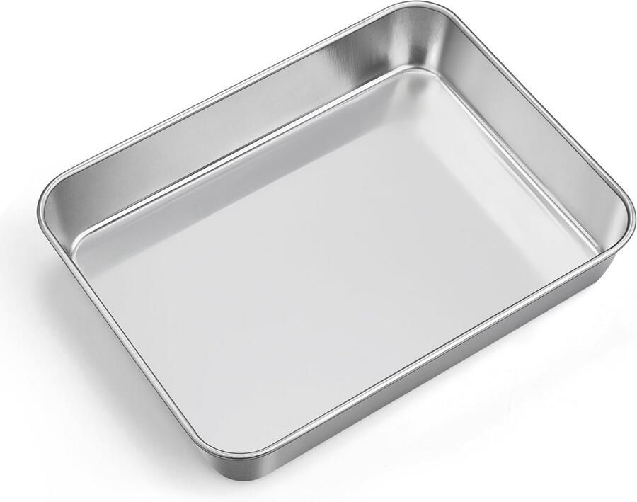 Diepe Bakplaat van Roestvrij Staal Vaatwasmachinebestendig 23 8 x 18 x 5 cm