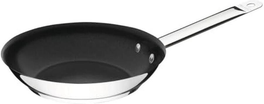 Diepe Braadpan Ø 30 cm Roestvrij Staal Met Anti-aanbaklaag voor Alle Warmtebronnen