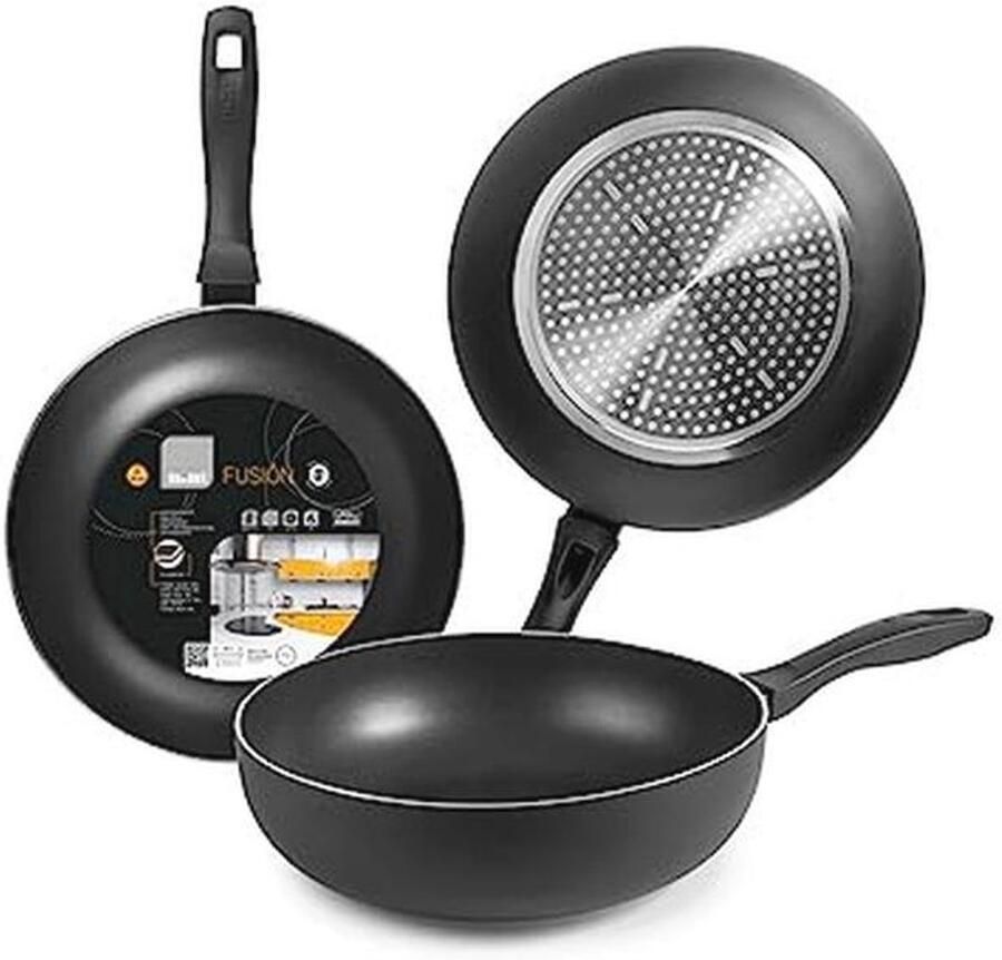 Diepe Koekenpan 20 cm Aluminium Antiaanbaklaag Geschikt voor Inductie