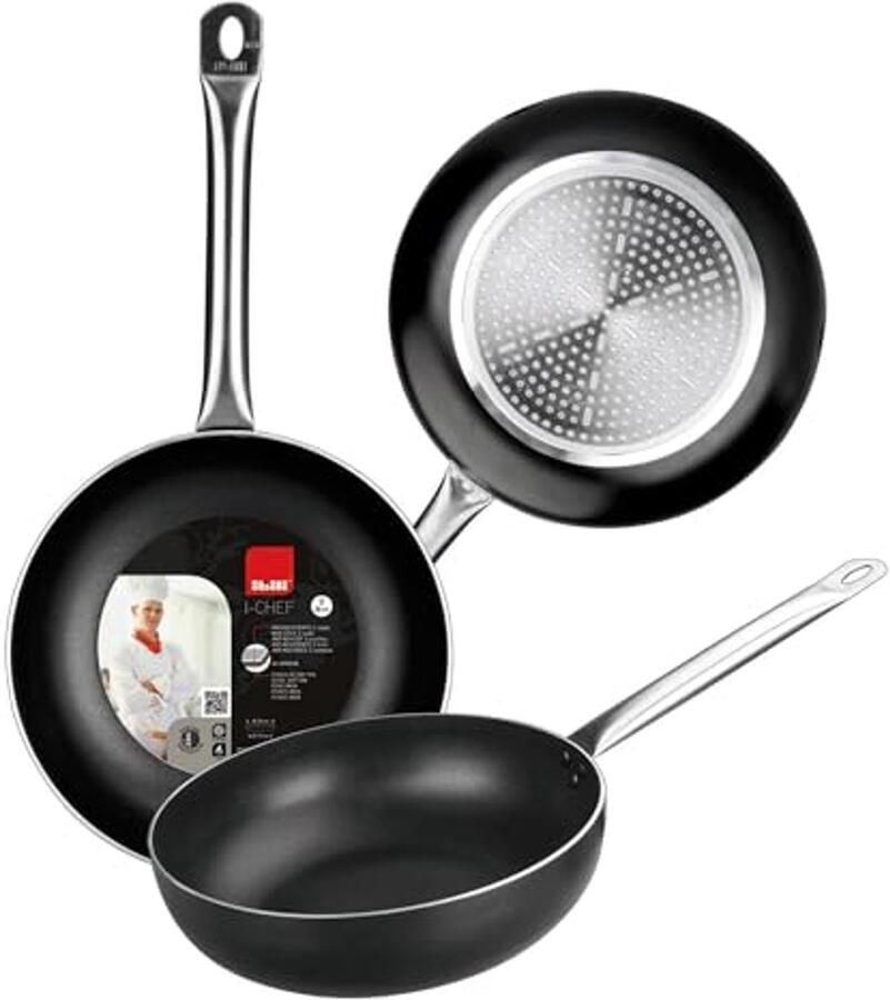 Diepe Koekenpan 28 cm Aluminium Antiaanbaklaag Geschikt voor Inductie