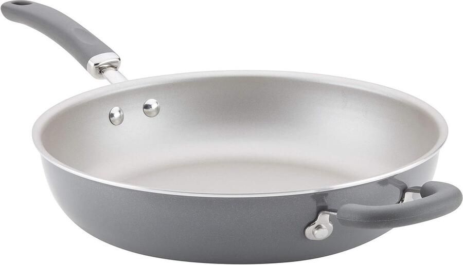 Diepe Koekenpan Lekker Koken Verbeterde Antiaanbaklaag 32 cm Grijs