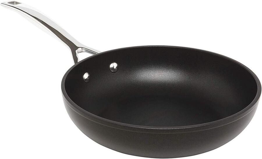 Diepe Koekenpan met deksel Dagelijks Koken Versterkte Anti-aanbaklaag 24 cm Zwart