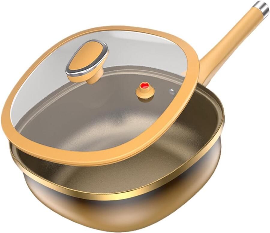 Diepe Koekenpan met Deksel Thuis Koken Krasbestendig Titanium 30 cm