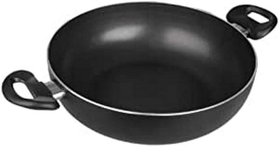 Diepe koekenpan met handgrepen Lekker koken Twee antiaanbaklagen 40 cm Zwart