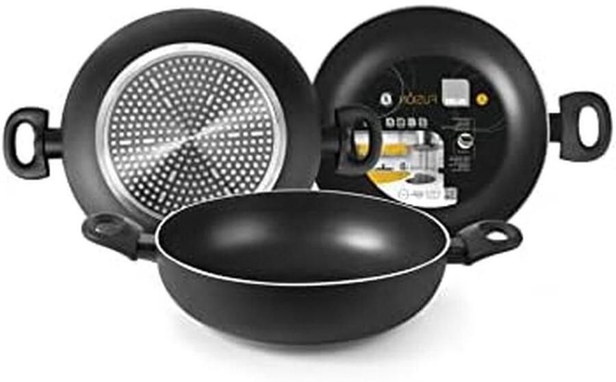 Diepe Koekenpan met handgrepen Snel Koken Twee antiaanbaklagen 28 cm