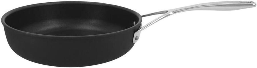 Diepe Koekenpan met Hoge Rand Lekker Koken Titanium Coating 24 cm Diameter Zwart