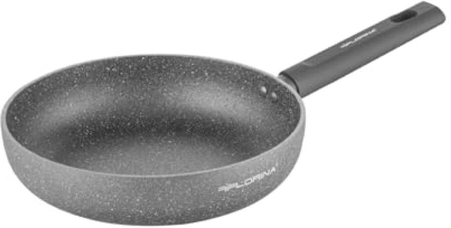 Diepe Koekenpan met Lava Stone Coating 24 cm Geschikt voor Inductie Gas en Elektrische Kookplaten