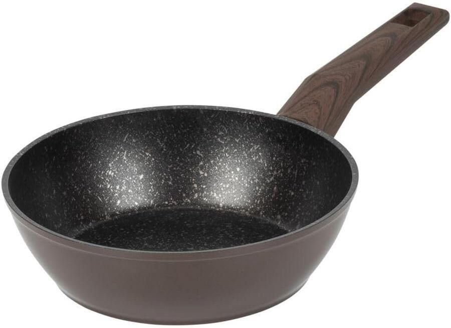 Diepe Pan 20 cm Gesmeed Aluminium Anti-aanbak 4-laags Geschikt voor Inductie en Alle Kookplaten