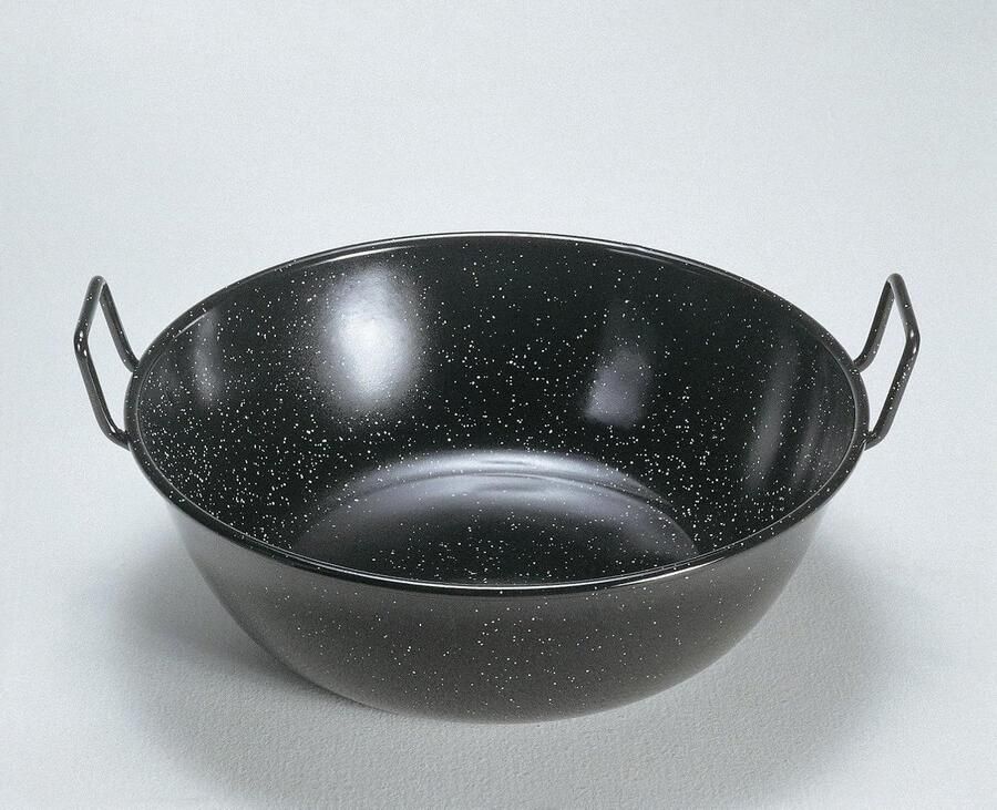 Diepe Pan Kookpan Grote Maaltijden Dubbel Staal 36 cm Zwart