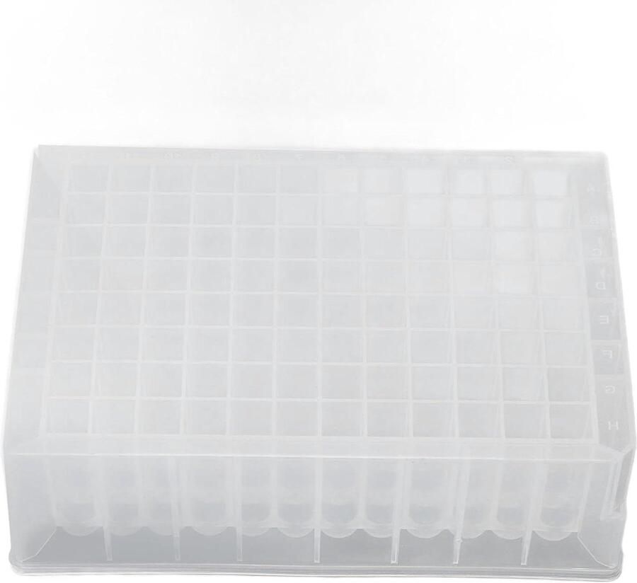 Diepe Putplaat Microtiterplaat Opslagplaat Laboratorium Opslag 96 Putjes 2.2ml 10 Stuks Transparant