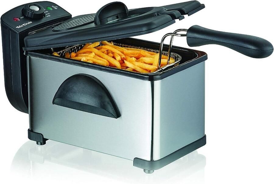 Diepfriteuse 2 liter afneembaar roestvrijstaal