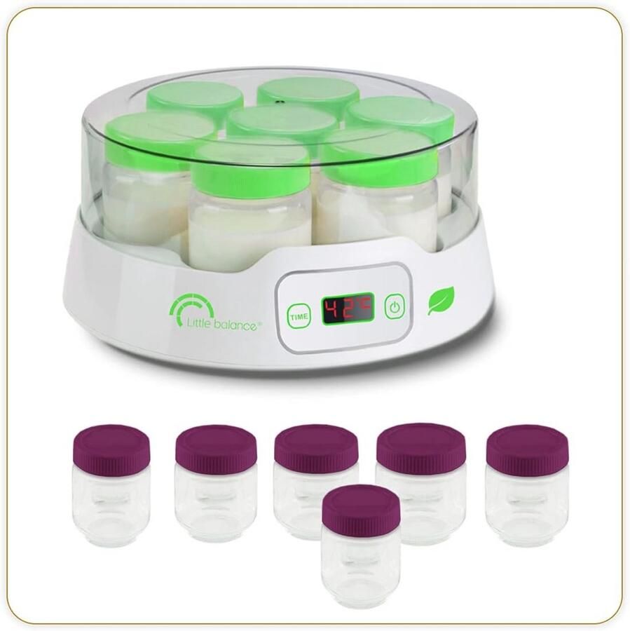 Digitaal Yoghurtmaker met 13 Glazen Potten Zelfgemaakte Yoghurt en Desserts