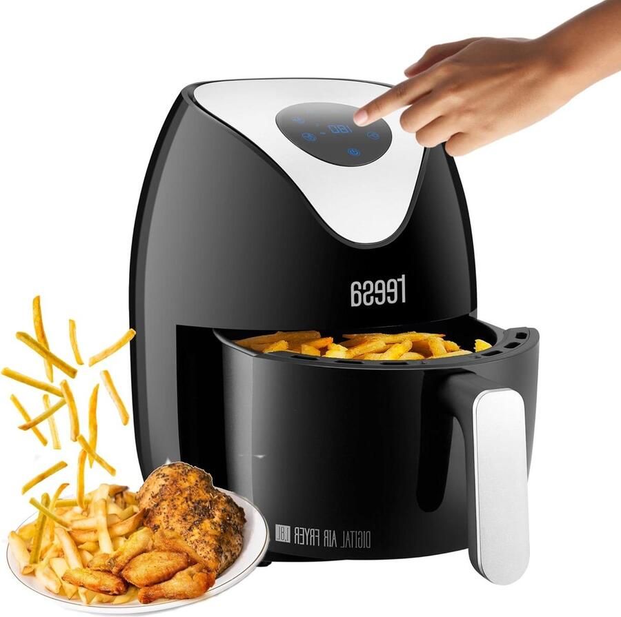 Digitale Airfryer Hete Lucht Friteuse Vetvrij Gezond Koken Roestvrijstalen Reservoir 18 Liter Zwart