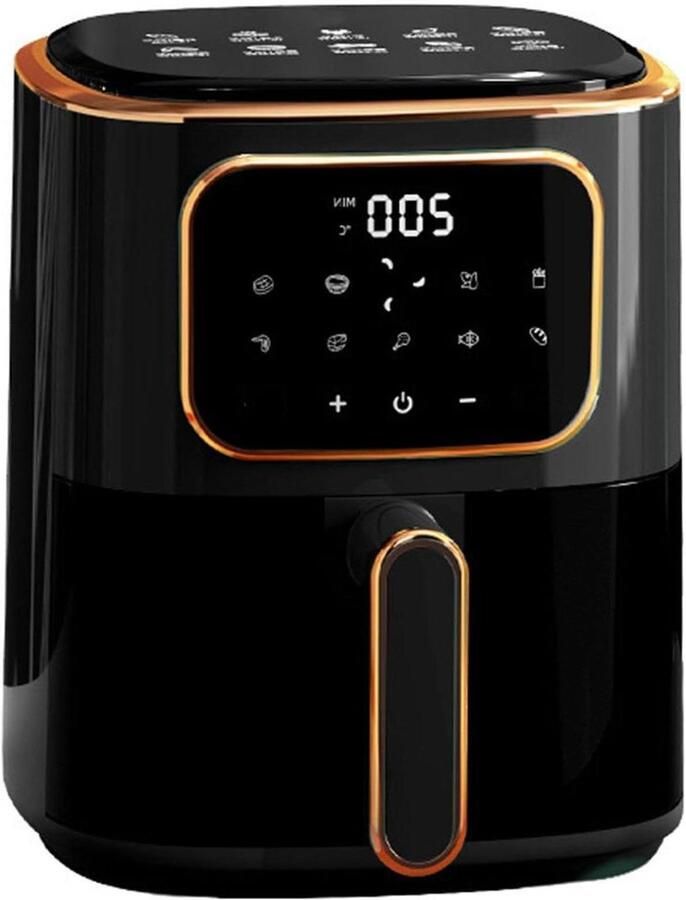 Digitale Airfryer Hete Lucht Frituur Gezond Eten Zichtbaar Venster 45L Capaciteit Zwart