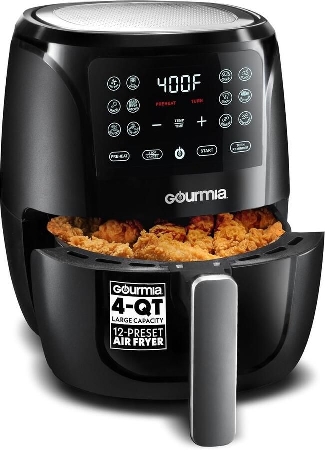 Digitale Airfryer Hete Lucht Oven Gezond Frituren Programmeerbare Functies 4 Liter Capaciteit Zwart