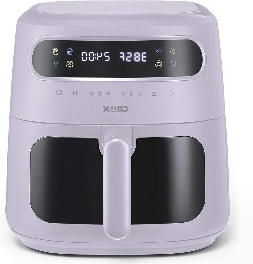 Digitale Airfryer Heteluchtfriteuse Oven Gezond Koken TurboCrisp Technologie 8 Liter Capaciteit Lavendel